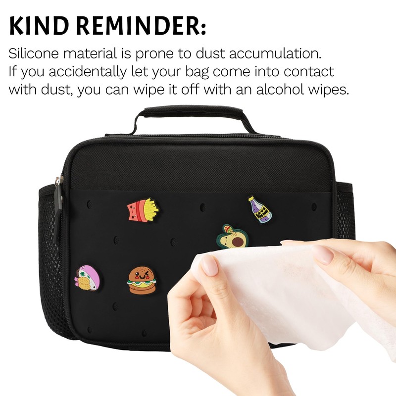 Uxeqtop Cute Lunch Bag (Black)