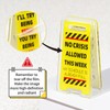 12 Pack Funny Sticky Note Holder Clips,Caution Overstimulated Desk Sign