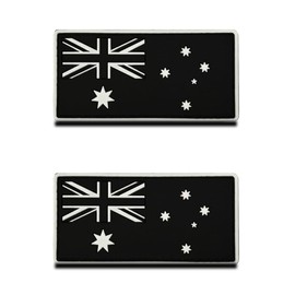 2 Pieces of 3D PVC Rubber Australia Flag Patch, Heavy Duty and Solid Material, Hooked Backing Tactical Australian Emblem Patch for Clothes Bag Backpack Uniform Vest Clothes Biker Travel