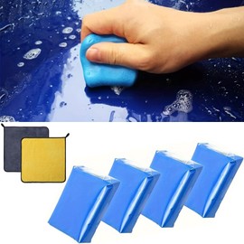 Car Clay Bar 4 Pack 400g,Premium Grade No Scratch Magic Clay Bars auto Detailing Cleaner Kit Glass Clay Bars with Washing and Adsorption Capacity for Washing and Adsorption Capacity for SUV,RV,Truck