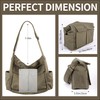 Canvas Crossbody Bag, Large Capacity Canvas Shoulder Bags Casual Messenger