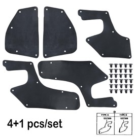 XUKEY Splash Guards Fender Liner for Toyota 4Runner/Hilux Surf SW4 N180, EVA Rubber, Front Left and Right, 5-Piece Set with 30 Clips