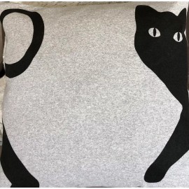 Handmade Pillow Covers 18x18 Decorative Square Printed Cotton Two-Sided Cat Lovers