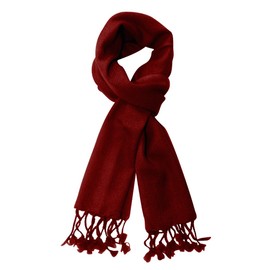 Peach Couture Unisex Best Solid Cashmere Warm & Luxurious Scarves Wrap (Maroon)