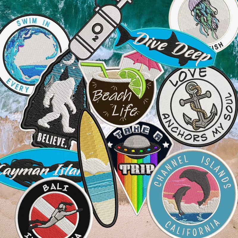 Athena Brands OLD SCHOOL Embroidered PATCH Biker Emblem Hook &