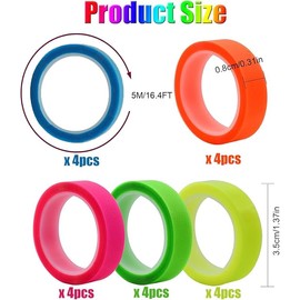 WADY Juego de 20 rollos de cinta adhesiva transparente para resaltar, etiquetas adhesivas de índice página para anotar libros, banderas de libros de colores para escribir y reposicionables