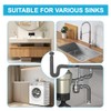 1 1/2" Flexible Drain Hose, Extendable Flexible Sink Drain Hose