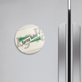 Unbranded Spring Valley Retro Travel Tin Sign | 4'' X 4'' Round Decorative Magnet