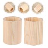 Operitacx Handgefertigte Stifthalter Aus Holz 2 Stück Holzeimer Für Schreibtisch-organizer
