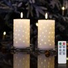 Rhytsing 5 inches White Real Wax LED Candles with Twinkle