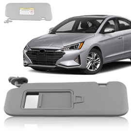 PEVAST Left Driver Side Sun Visor Compatible with Hyundai Elantra AD 2016 2017 2018 2019,Sunvisor Replaces 85210-F0100TTX(Gray)
