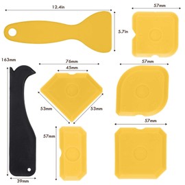 7 PCS Silicone Caulking Tool Set, Sealant Silicone Finishing Tools Sealant Finishing Grout Scraper, Caulk Remover Tool Kit for Kitchen Bathroom Floor Window Sealant Sealing Sink Joint Reuse Replace