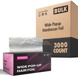 3000 Count Aluminum Sheets for Hair 9 Inch Pop Up for Salon or Home Embossed Disposable Hair Wraps for Highlighting Coloring Wide Use Stock Your Home