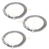 Dog Chain Collar, Heavy Duty Silver Triple Row Martingale Chain