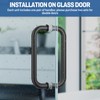 Ranbo Matte Black 8" （CTC） Tubular Back-to-Back Shower Door Handle,Heavy-Duty