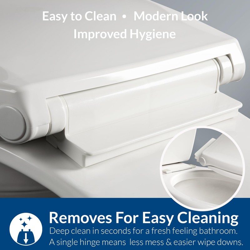 Mayfair Preston Easy to Clean Single Hinge Toilet Seat, Modern