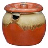 White Nagashi Red 2 Soup Pot [4.1 x 3.9 inches