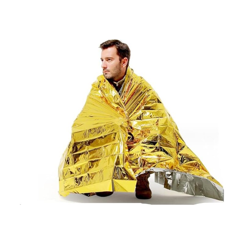6 Pack Survival Blanket Outdoor Emergency Blanket Supplies, Emergency Blankets