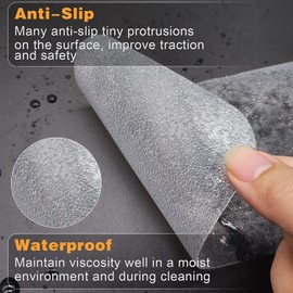 Qingluan Anti Slip Tape, Grip Tape for Stairs Indoor Waterproof, Rubber Grip Tape for Tubs, Stairs, Boats (Clear, 2 Inch x 60 Feet)