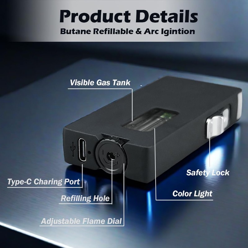 Cool Lighter, Butane Refillable Lighter, Vintage Shake Lighters with Visible