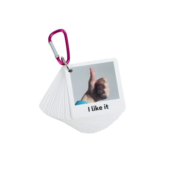 Show to Tell Communication Cards: Basic Phrases with Book Ring
