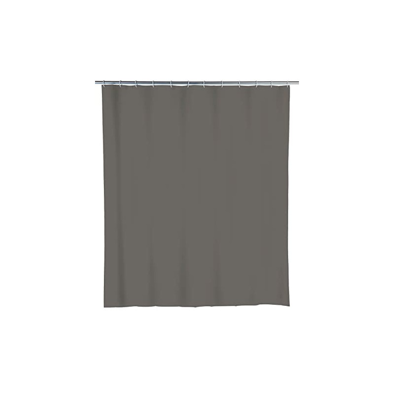 WENKO 22486100 Shower curtain Mouse Grey - waterproof, easy to