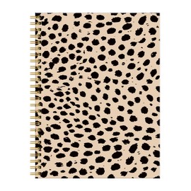 FVBAO Spiral Journal Notebook for Women,Fashion A5 College Ruled Notebooks 6"x 8.4", 120 Pages Lined Journal with Premium Thick Paper,Perfect for School Office Home Gifts(Leopard Cheetah)
