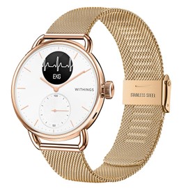 SUGARJAR 18 mm Metal Strap Compatible with Withings ScanWatch 38 mm/ScanWatch 2 38 mm/ScanWatch Light/Steel HR 36 mm/Withings Move/Move ECG/Steel