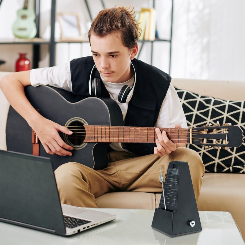 keepdrum JPQ101BK Mechanical Metronome Black with Bell