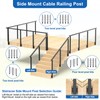 PLANTOP 36" Left Side Mount Stair Cable Railing Post for
