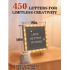 Changeable Felt Letter Board with LED Lights - 10×10" Message