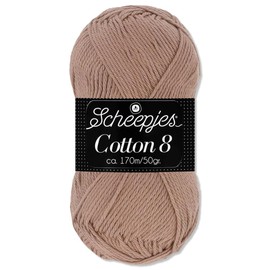Frida's Wollhaus Scheepjes 50 g Cotton 8 100% Cotton Knitting Crochet Wool Yarn Amigurumi 48 Colours (659 | Camel)
