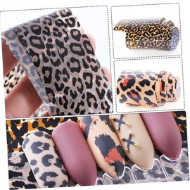 SAFIGLE Leopard Nail Stickers Decorative Manicure Transfer Decals for Creative Nail Art Easy DIY Application for Parties and Holidays