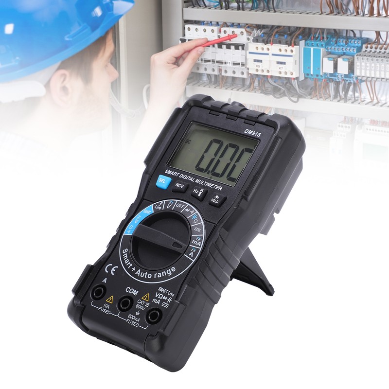 DM91S Manual Auto Ranging Digital Multimeter Multifunctional High Accuracy Mini