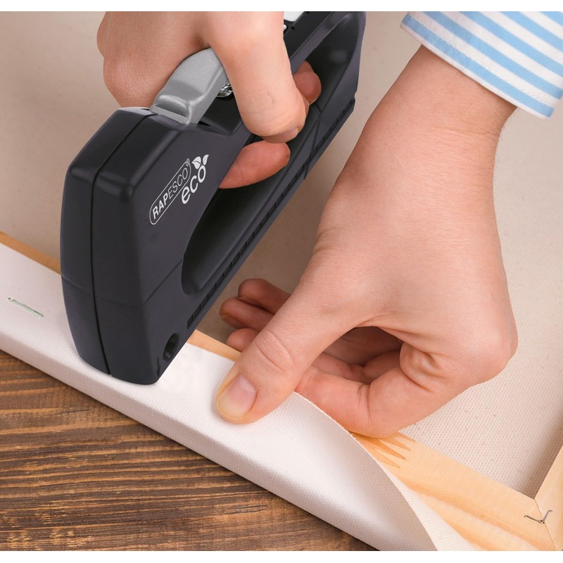 Rapesco 1137 ECO Germ-Savvy Antibacterial T8-Lite Staple Tacker, Black