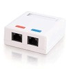 C2G 03837 2-Port Cat5e Surface Mount Box, White