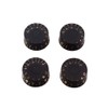 Alnicov Guitar Contral Knobs,Black Clear Knobs With Gold Word Electric