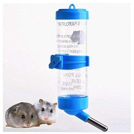 Hypeety Hamster Water Bottle Guinea Pig Water Bottle Hamster Water Dispenser No Drip Water Feeder Bottle for Syrian Dwarf Hamster Gerbils Guinea Pig 125ML (4.4 oz) 1Pcs Random Color