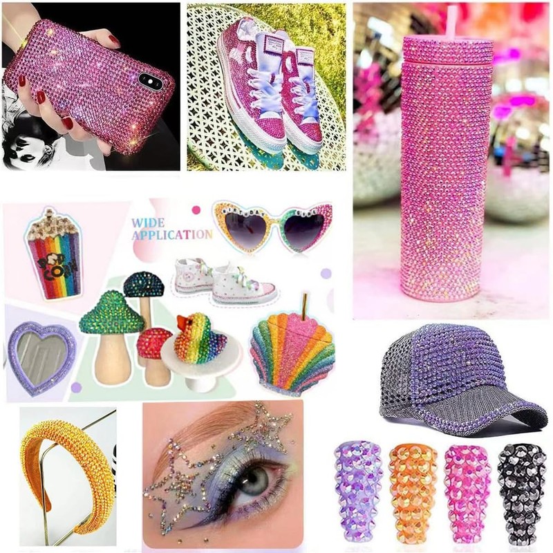 CUKUNAL Bedazzling Kit with 2 pcs Glues And 5 Tools,