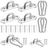 Glarks 24pcs M8 Stainless Steel Pad Eye Plate Hook and