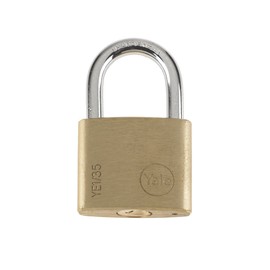Yale YE1/120/1 Brass Padlock, Brass, 35/35 mm