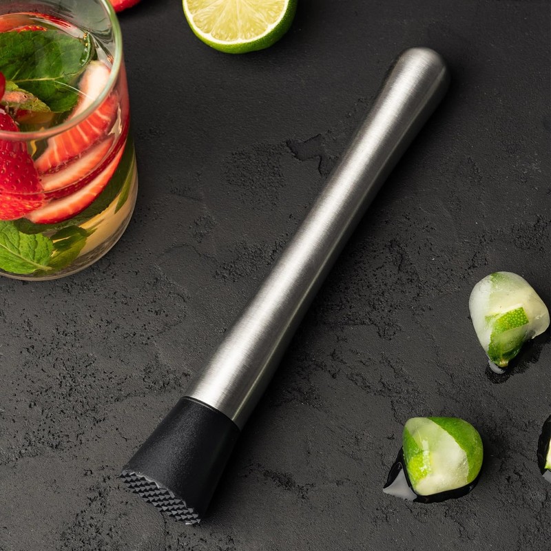 Ortarco 8 Inch Stainless Steel Muddler for Cocktails