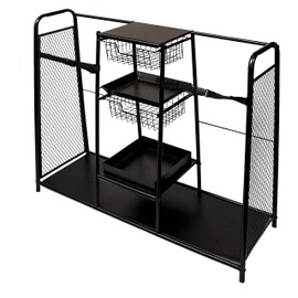 JEF WORLD OF GOLF Golf, Gifts, & Gallery 457 Metal Golf Bag Organizer, Black Double