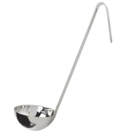 Stainless Steel Soup Ladle with Long Handle, 0.5-16 oz Capacity, Measuring Spoon for Soup, Sauce & Gravy (12 oz)