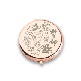 WUSUANED Funny Anime Inspired Makeup Mirror Anime Character Lover Gift Cartoon Monkey Gift Game Fan Gift (Funny Anime Monkey Mirror)