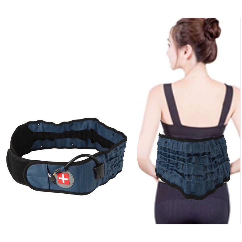Lumbar Traction Belt Inflatable Reduce Pressure Lower Back Support Brace