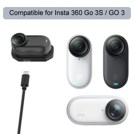BLIKEJIN Charging Dock for Insta360 Go 3S/ Go 3 Replacement Charger (2 Cables USB-A and Type-C)