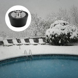 wocpvm Pack of 2 Winter Plugs Pool Plugs 2 Inch Rubber Plugs Conical with Stainless Steel Bolts Prevent Frost Damage to Swimming Pool Drains in Winter (2 Inches / 51 mm) Black