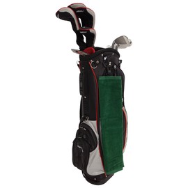 16” x 25” Golf Sports Tri-Fold Hemmed Towel with Snap Hook (Green)