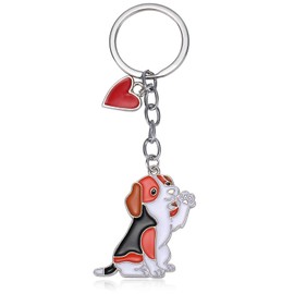 HUAAPLEGO Cute Pets Dog Keychain Portable Metal Puppy Key rings Cocker Dog Themed Party Favors Car keychains Bag Charms Purse Decoration